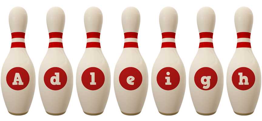 Adleigh bowling-pin logo