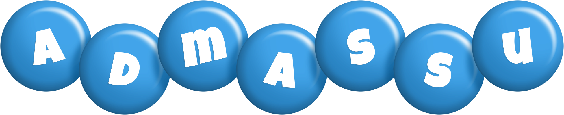 Admassu candy-blue logo