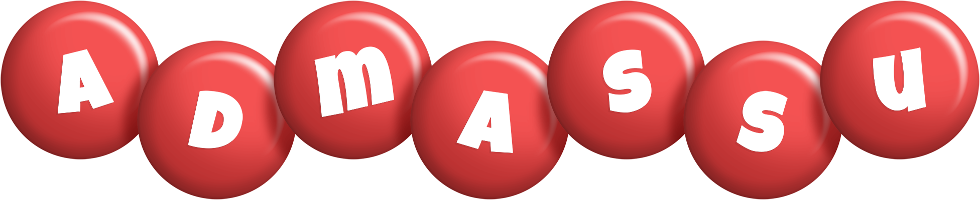 Admassu candy-red logo