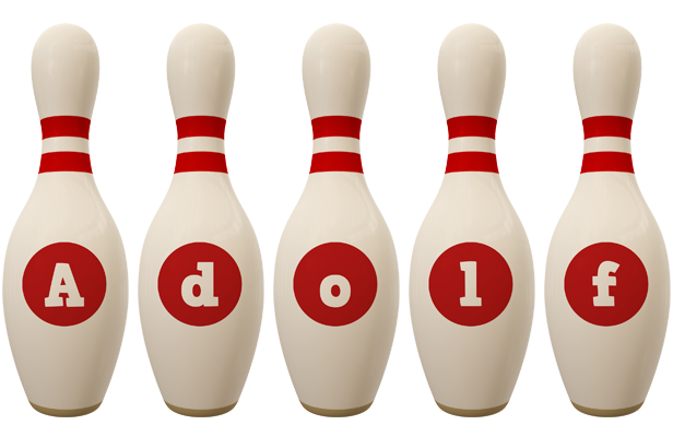 Adolf bowling-pin logo