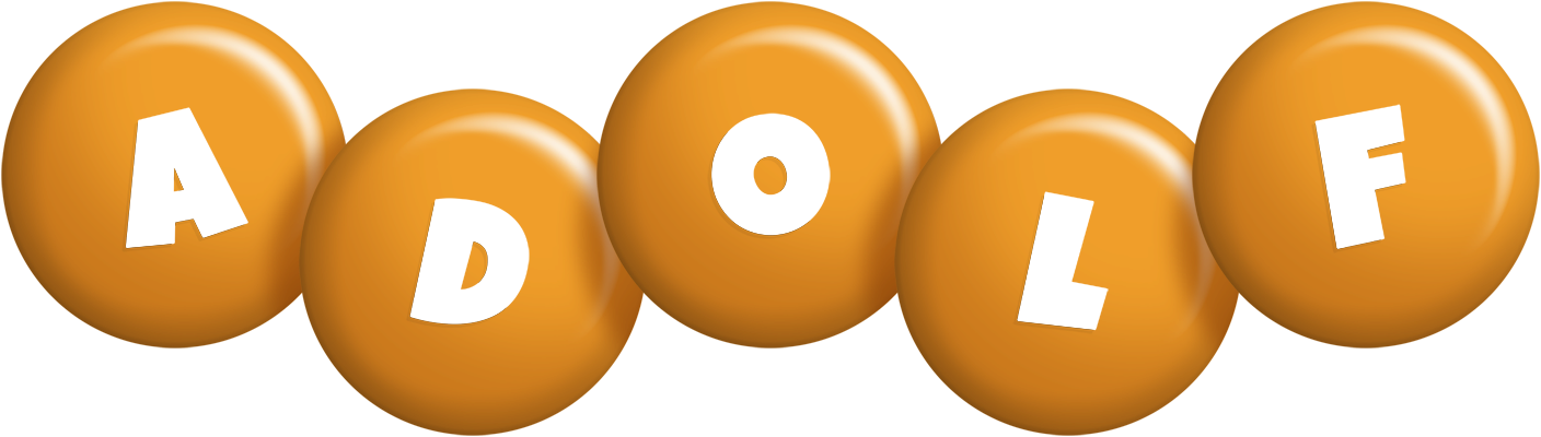 Adolf candy-orange logo