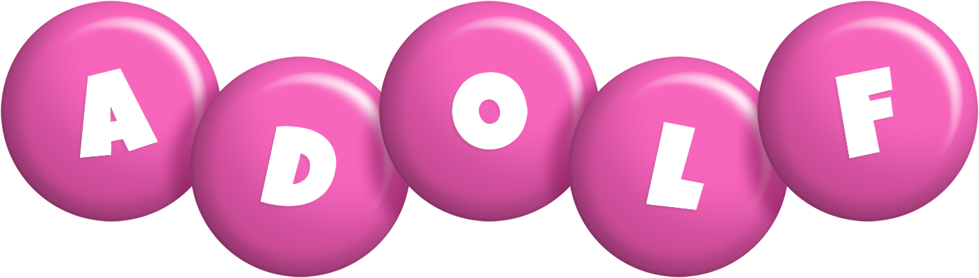 Adolf candy-pink logo