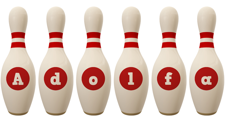 Adolfa bowling-pin logo