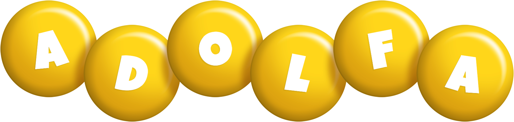 Adolfa candy-yellow logo