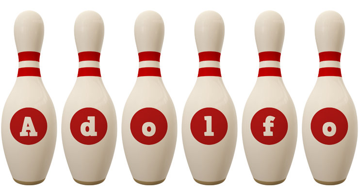 Adolfo bowling-pin logo