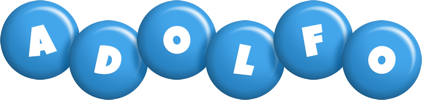 Adolfo candy-blue logo