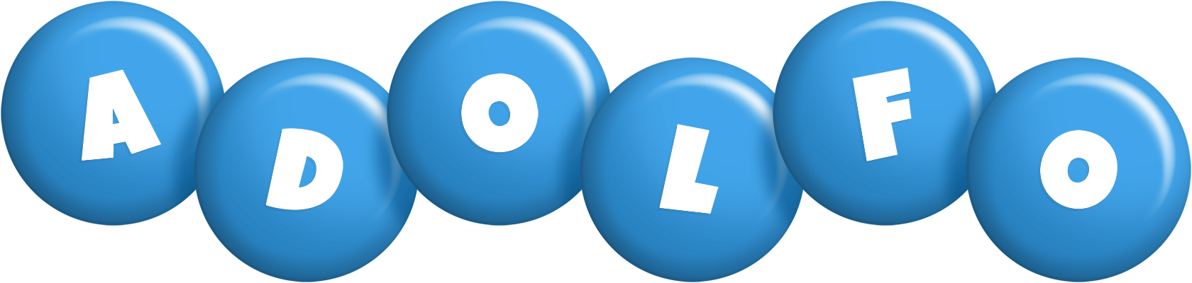 Adolfo candy-blue logo