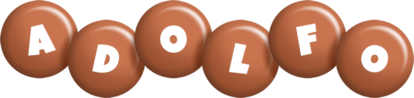 Adolfo candy-brown logo