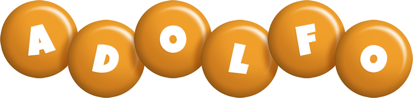 Adolfo candy-orange logo