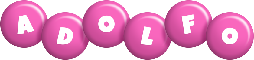 Adolfo candy-pink logo