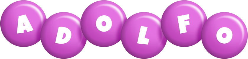 Adolfo candy-purple logo