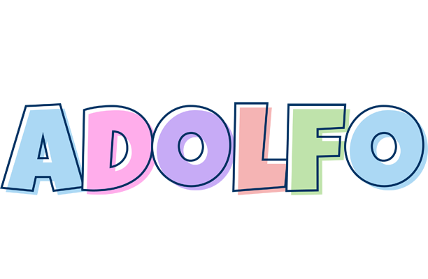 Adolfo pastel logo