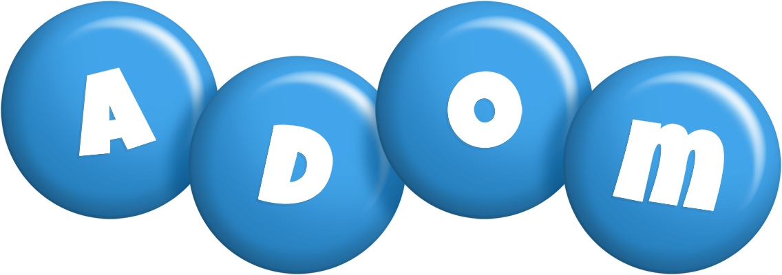 Adom candy-blue logo