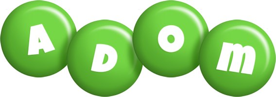 Adom candy-green logo