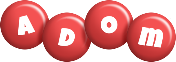 Adom candy-red logo