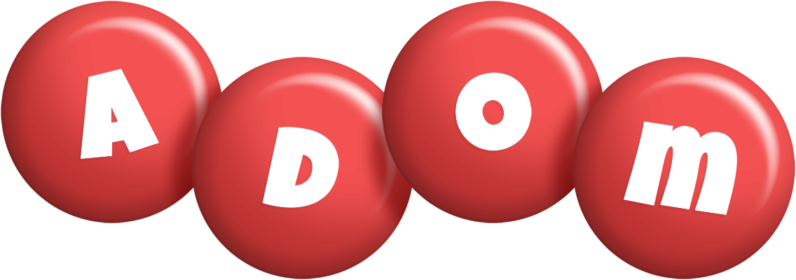 Adom candy-red logo