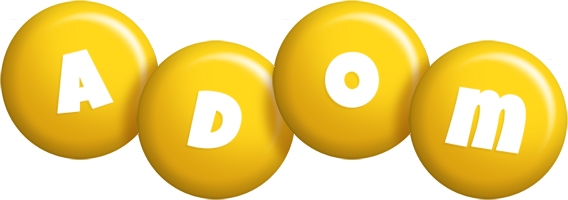 Adom candy-yellow logo