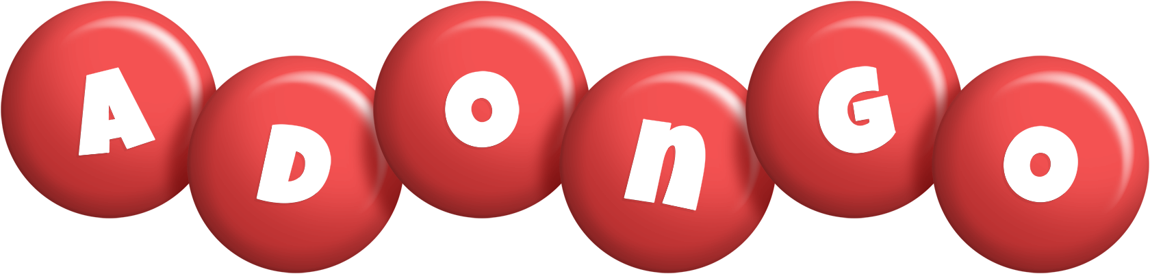 Adongo candy-red logo