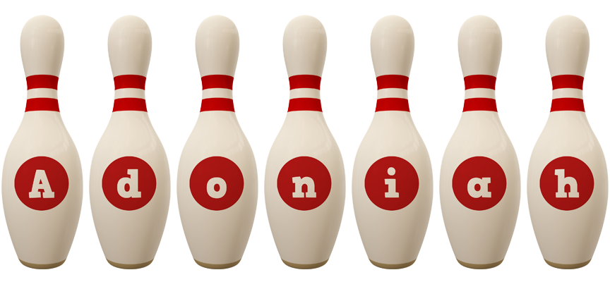 Adoniah bowling-pin logo