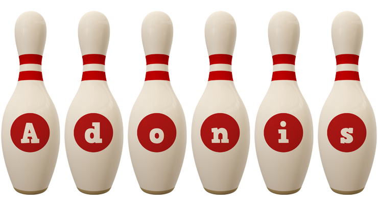 Adonis bowling-pin logo