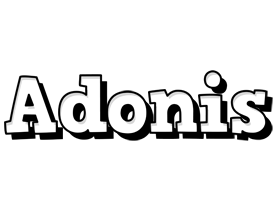 Adonis snowing logo