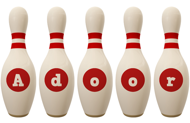 Adoor bowling-pin logo