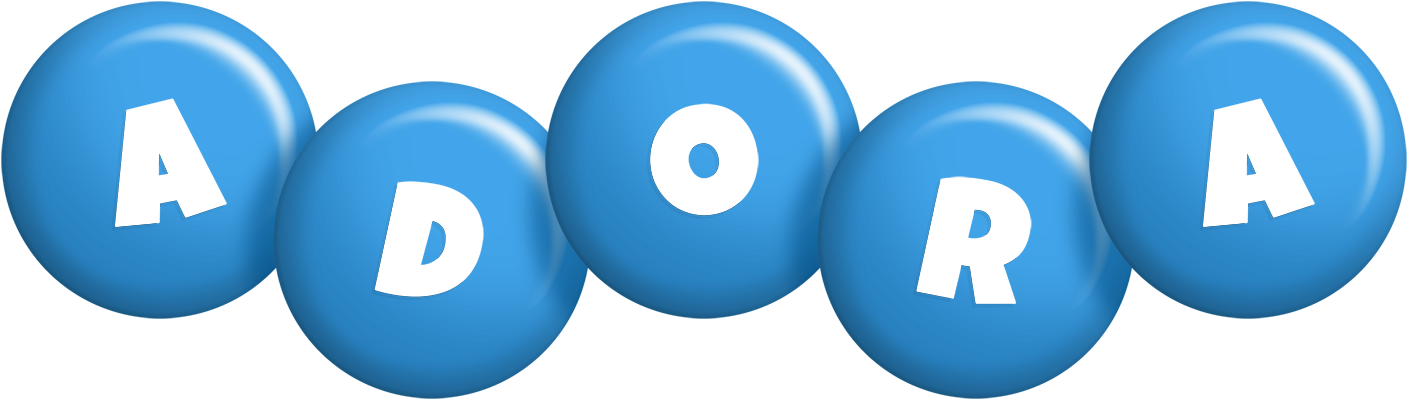 Adora candy-blue logo