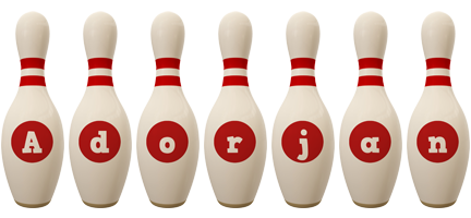 Adorjan bowling-pin logo