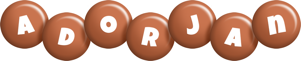 Adorjan candy-brown logo