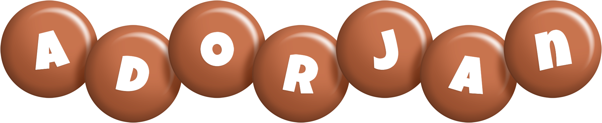 Adorjan candy-brown logo