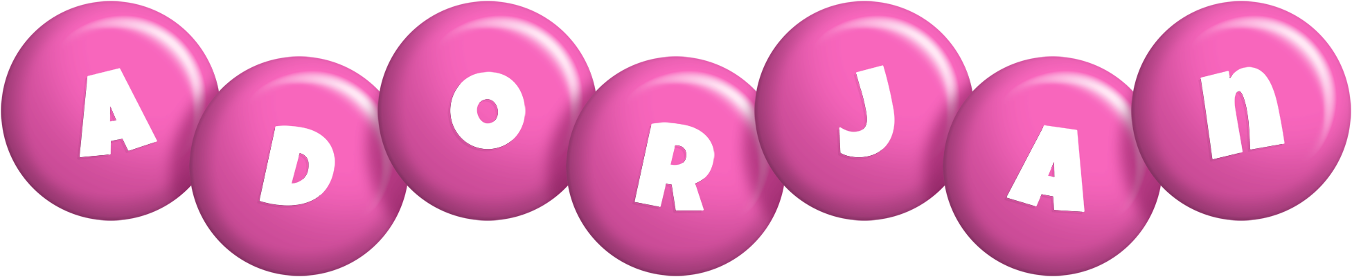 Adorjan candy-pink logo