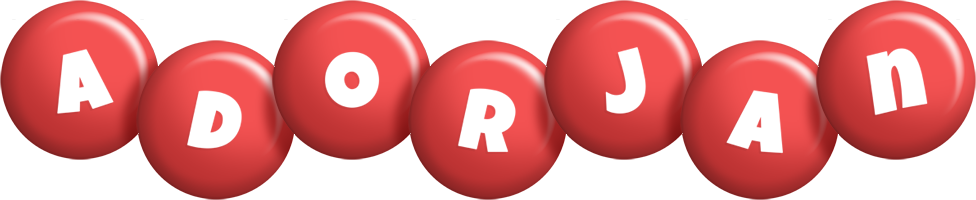 Adorjan candy-red logo