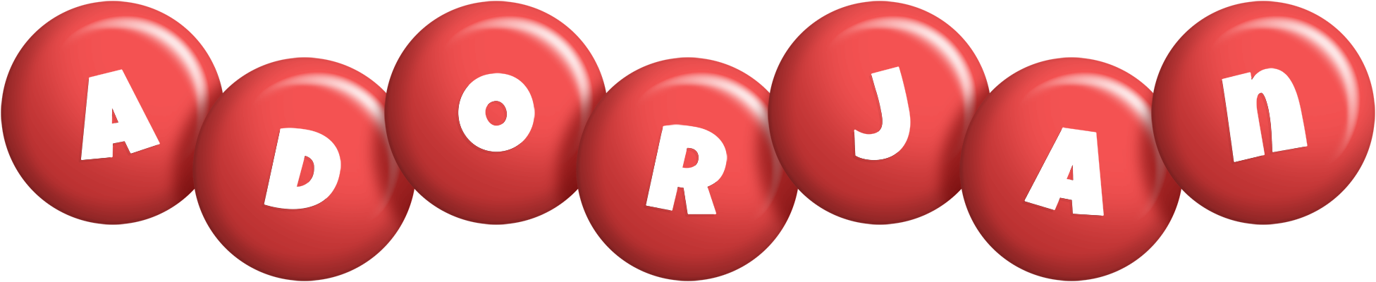 Adorjan candy-red logo