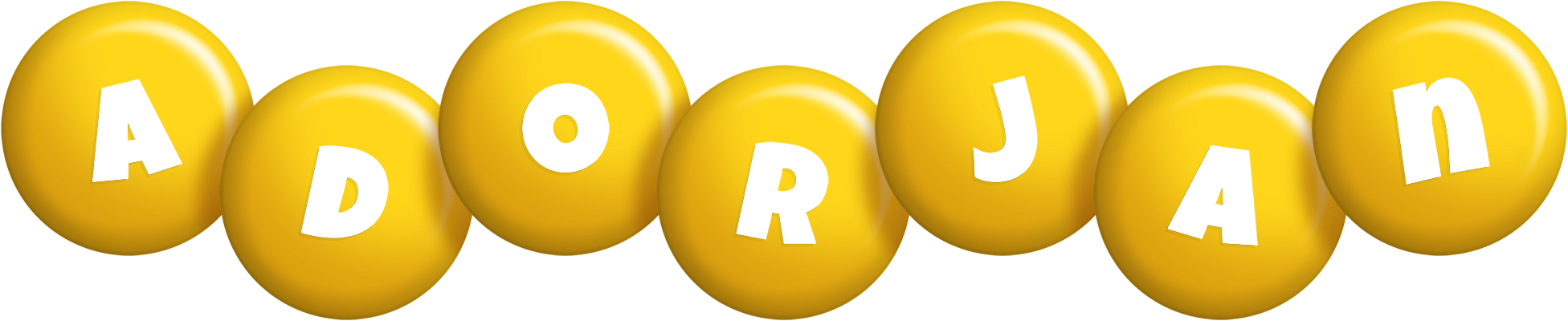 Adorjan candy-yellow logo
