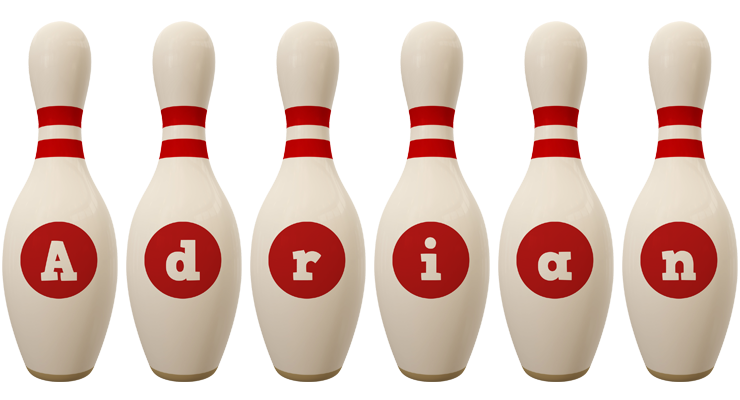Adrian bowling-pin logo