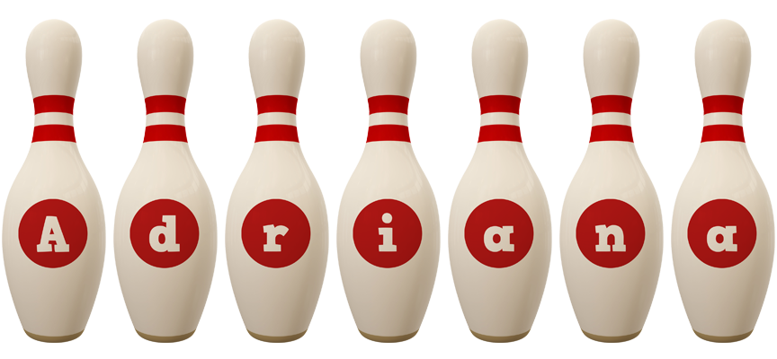 Adriana bowling-pin logo