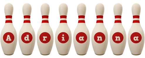 Adrianna bowling-pin logo