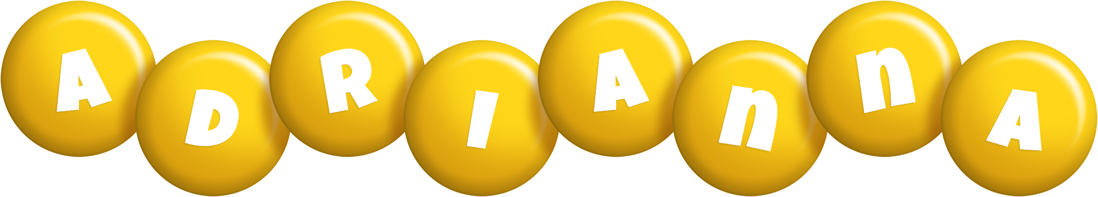 Adrianna candy-yellow logo