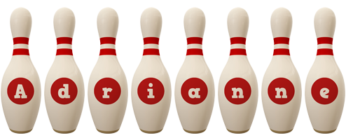 Adrianne bowling-pin logo