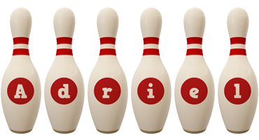 Adriel bowling-pin logo