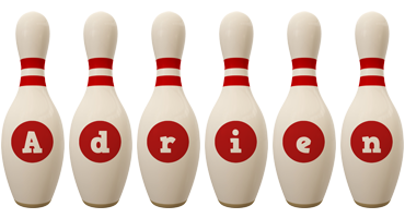 Adrien bowling-pin logo