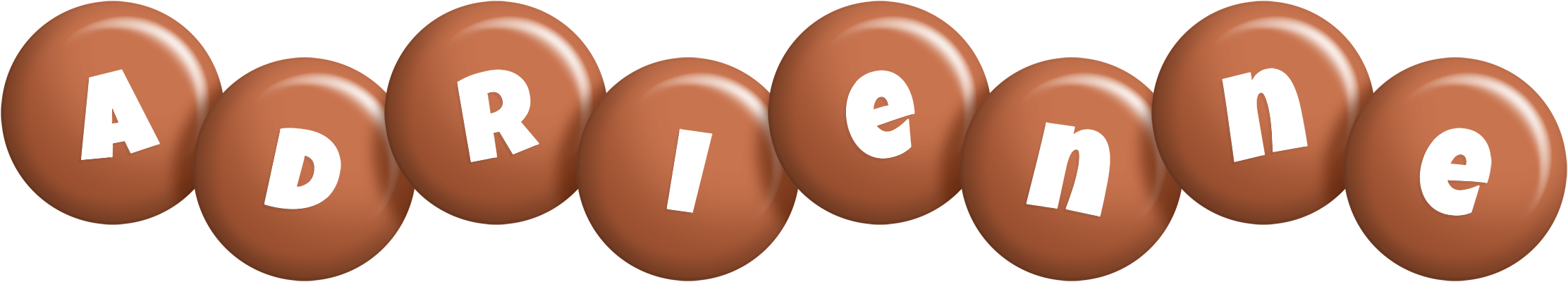 Adrienne candy-brown logo
