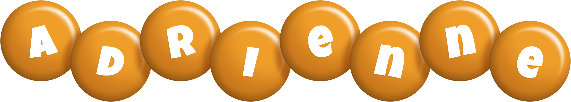 Adrienne candy-orange logo