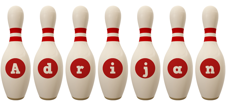 Adrijan bowling-pin logo