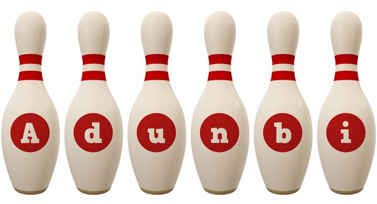 Adunbi bowling-pin logo