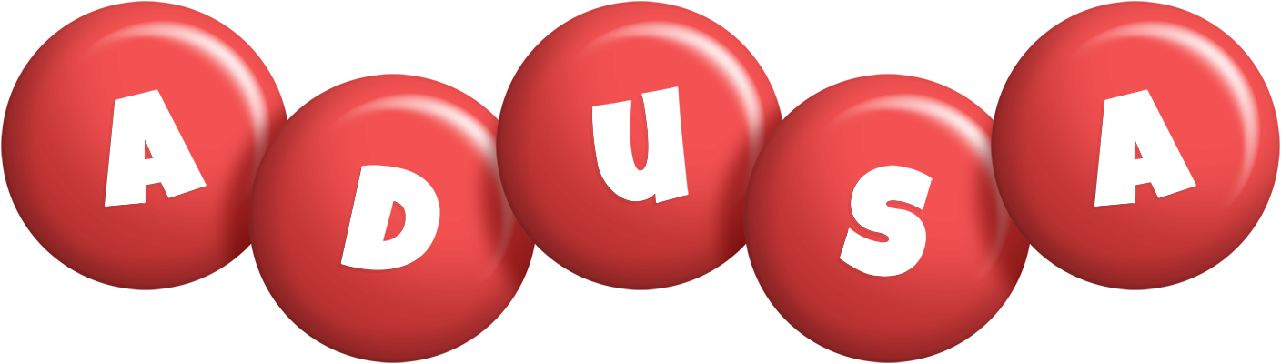 Adusa candy-red logo