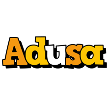 Adusa cartoon logo