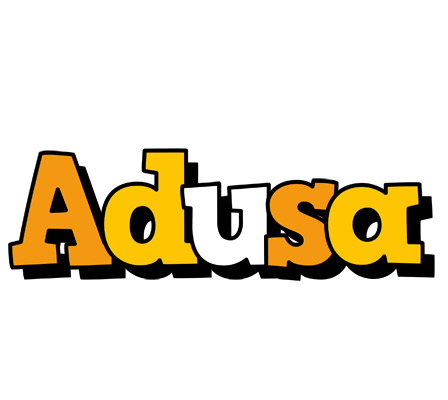 Adusa cartoon logo