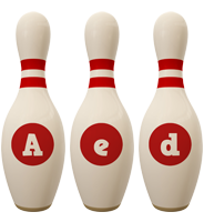 Aed bowling-pin logo