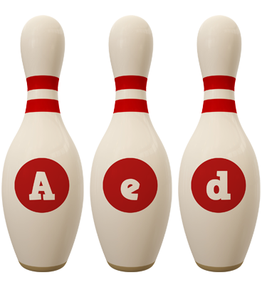 Aed bowling-pin logo